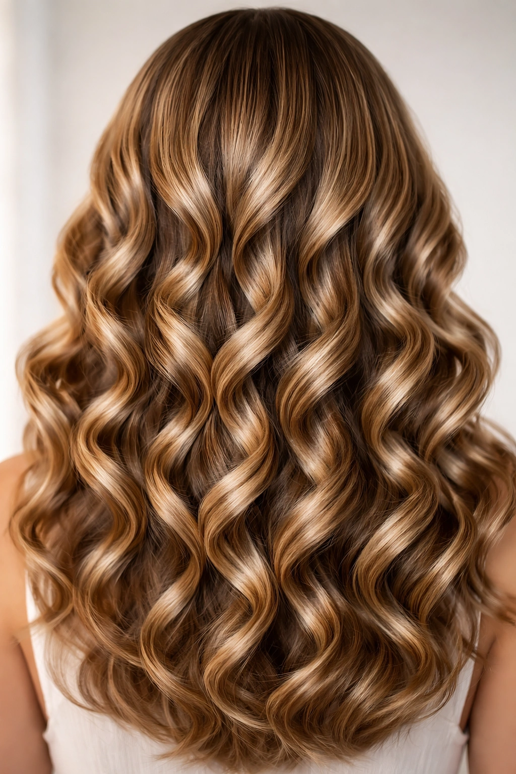 Uniform spiral rope waves along the hair with crisp definition