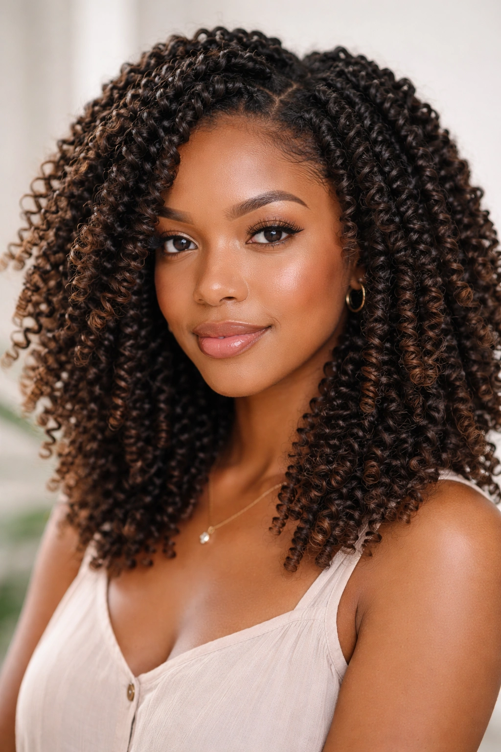 Spring twists with light, springy coils and airy texture