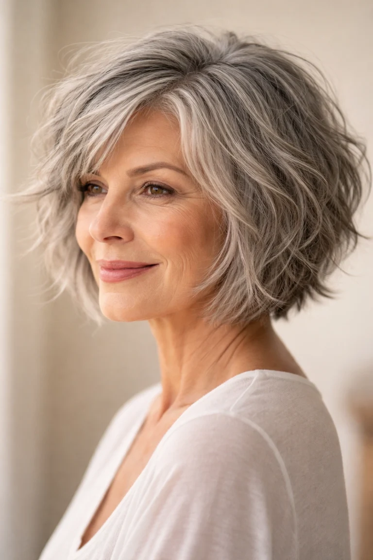 12 Short Layered Bobs for Women Over 60