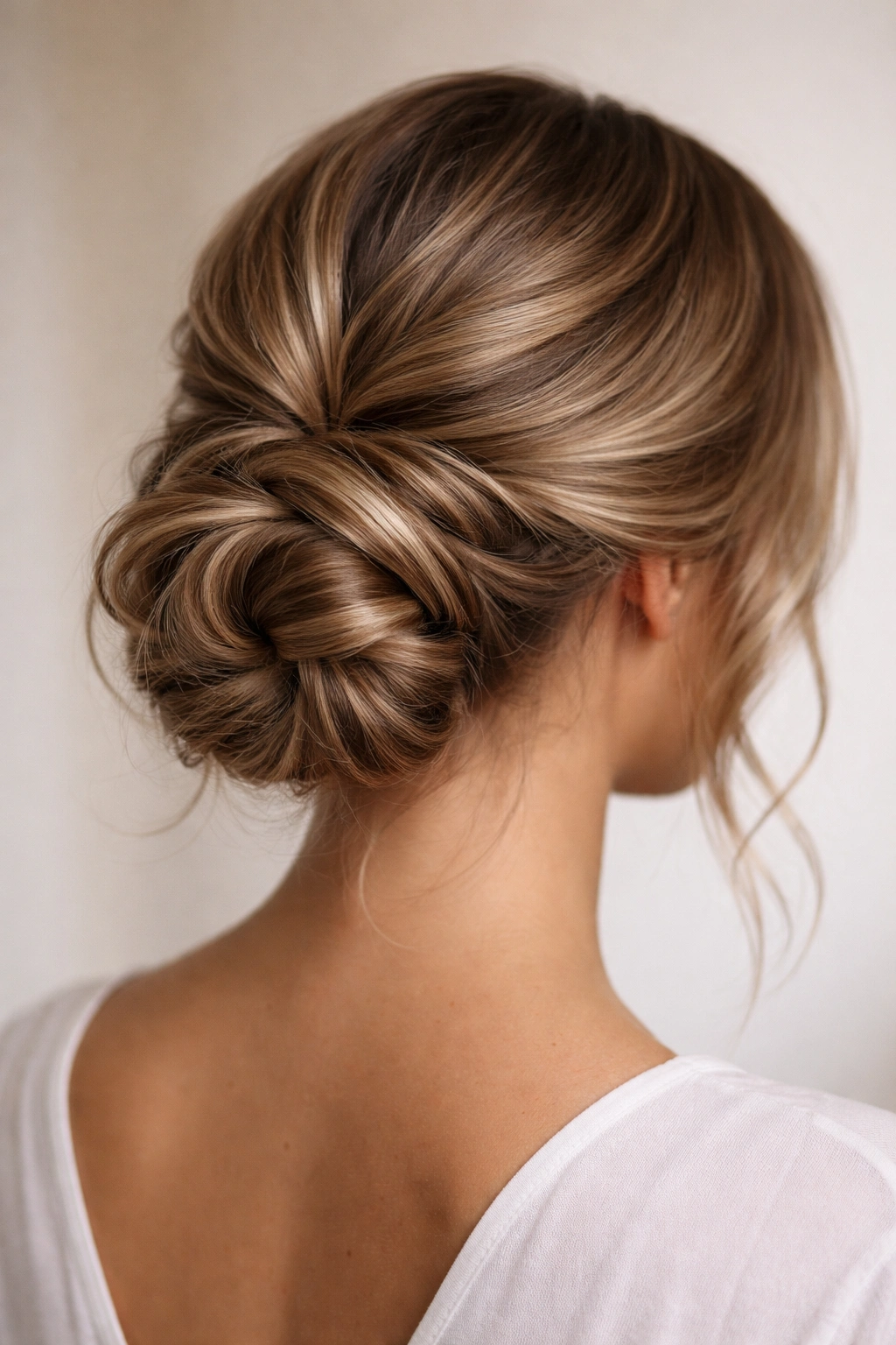 Close-up of a low textured wave bun