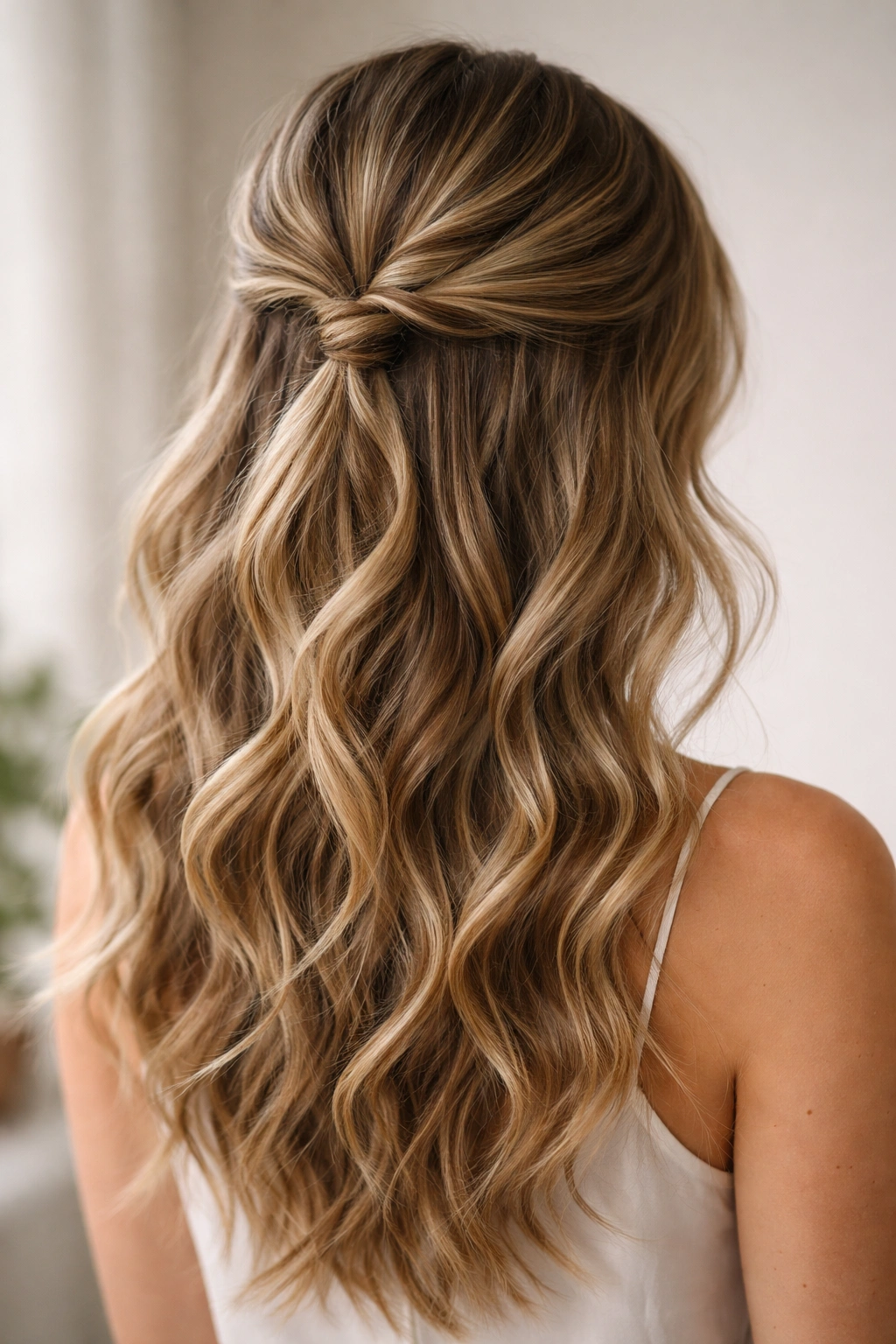 Textured waves with a half-up twist showing movement