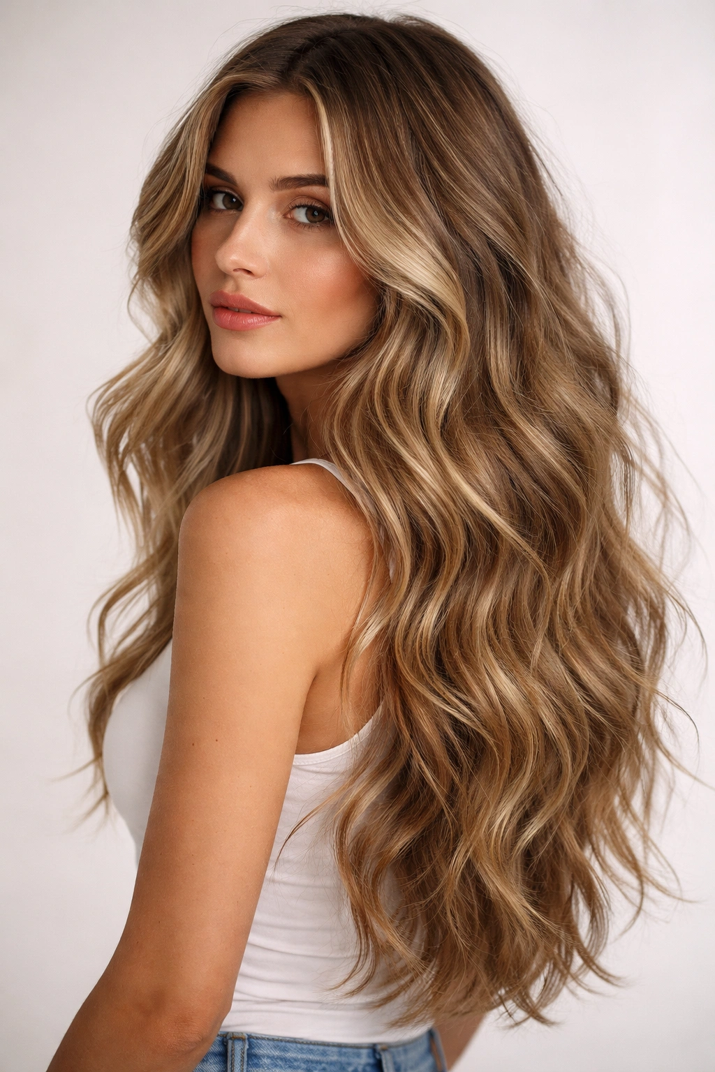 Long textured waves with layered ends showing movement