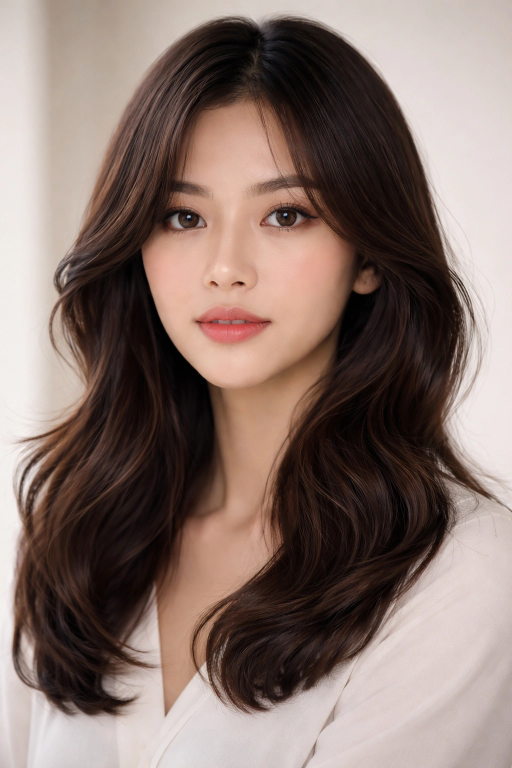 Model with twin waves framing at cheekbones and jaw.