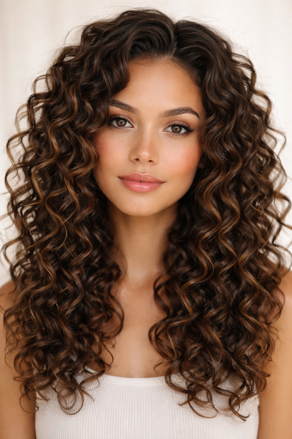 Front view of 2c twist-out with defined waves