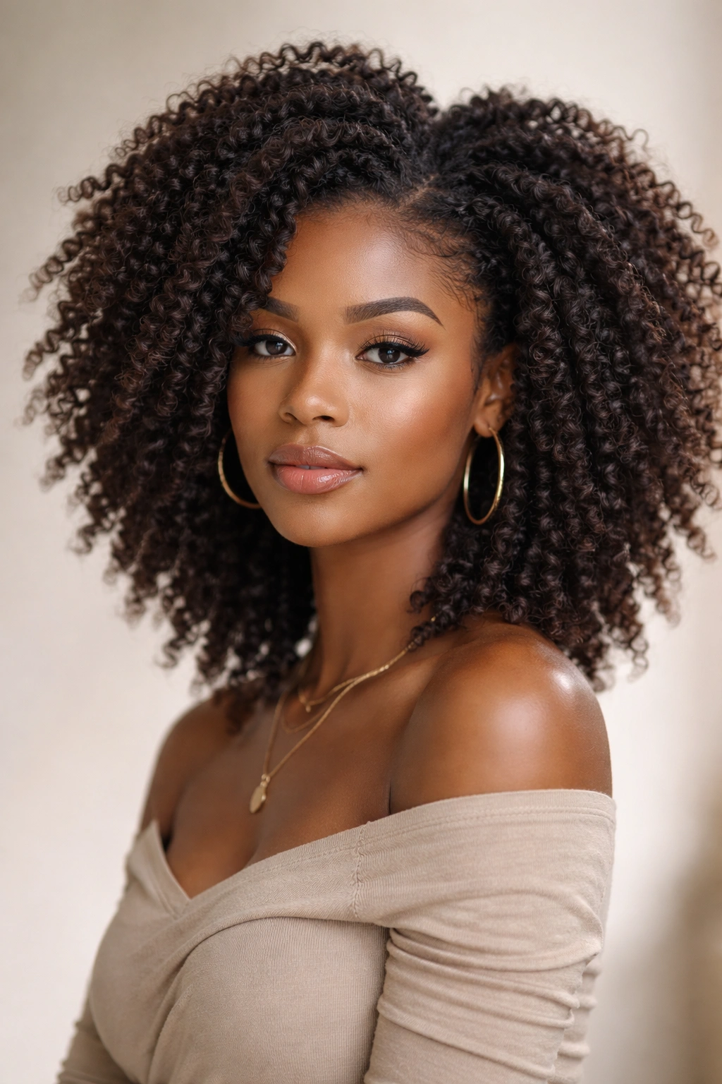 Two-strand twists in an afro showing rope-like texture