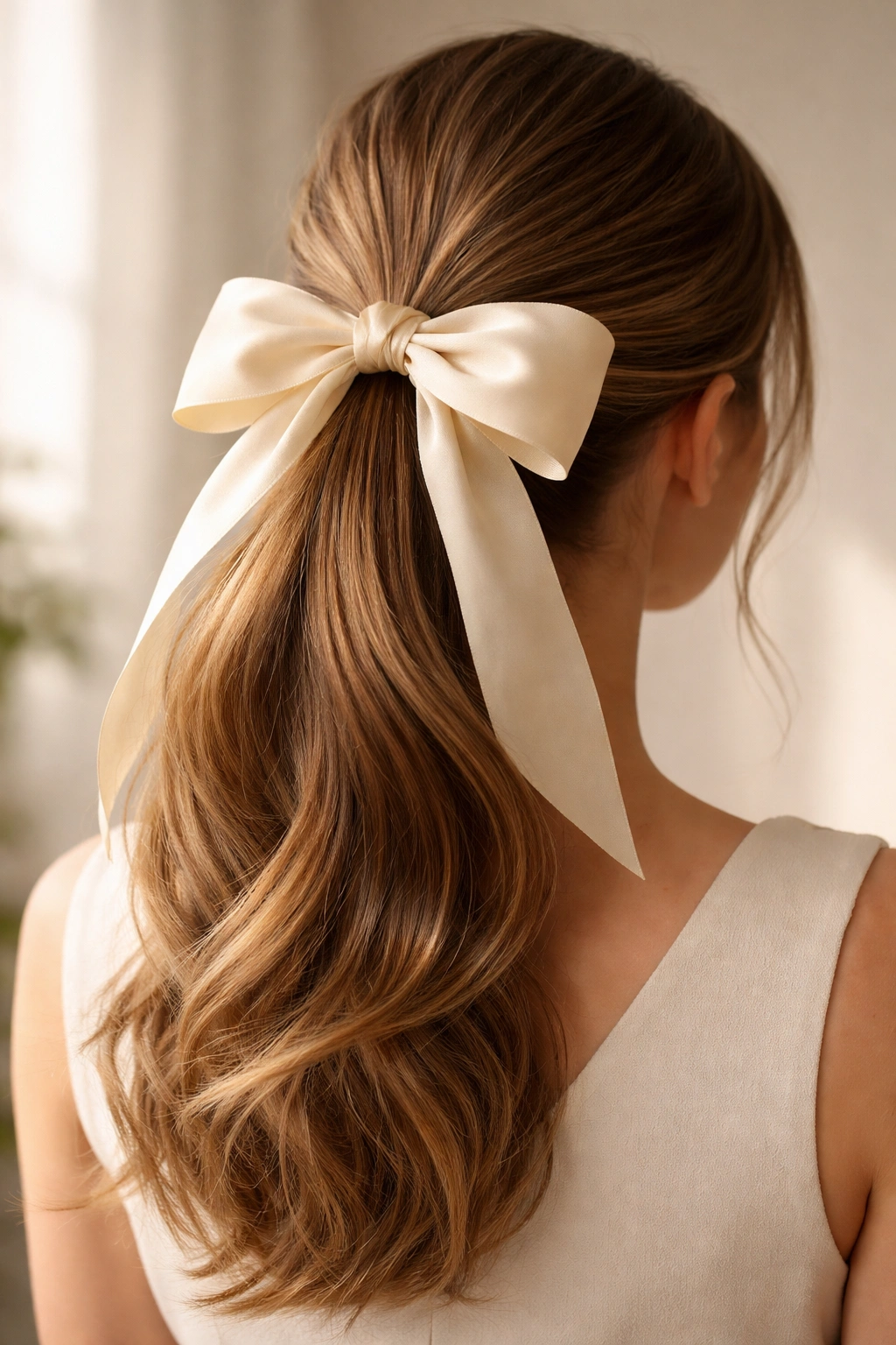 Versatile ponytail bow silhouette