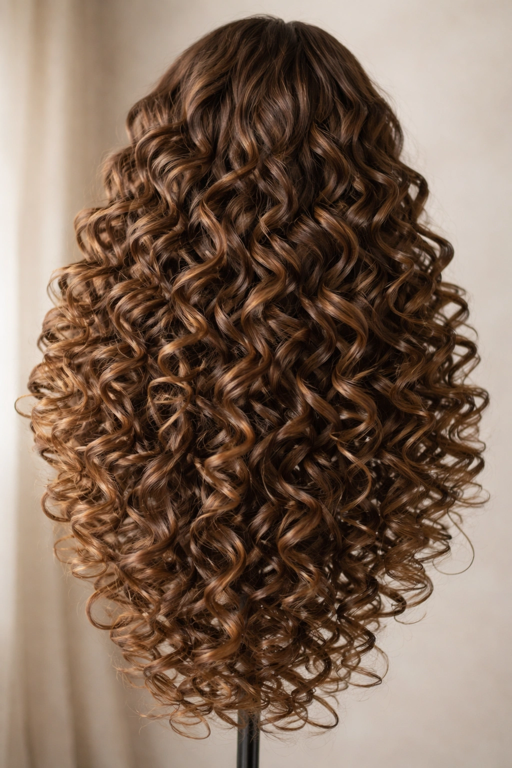 Wig with voluminous spiral ringlets and dramatic length