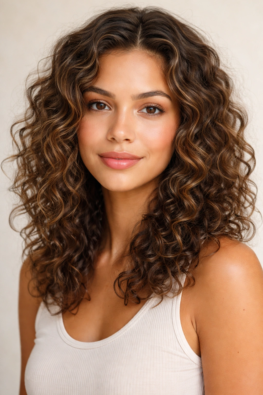 Full head of 2c curls in a wash-and-go style