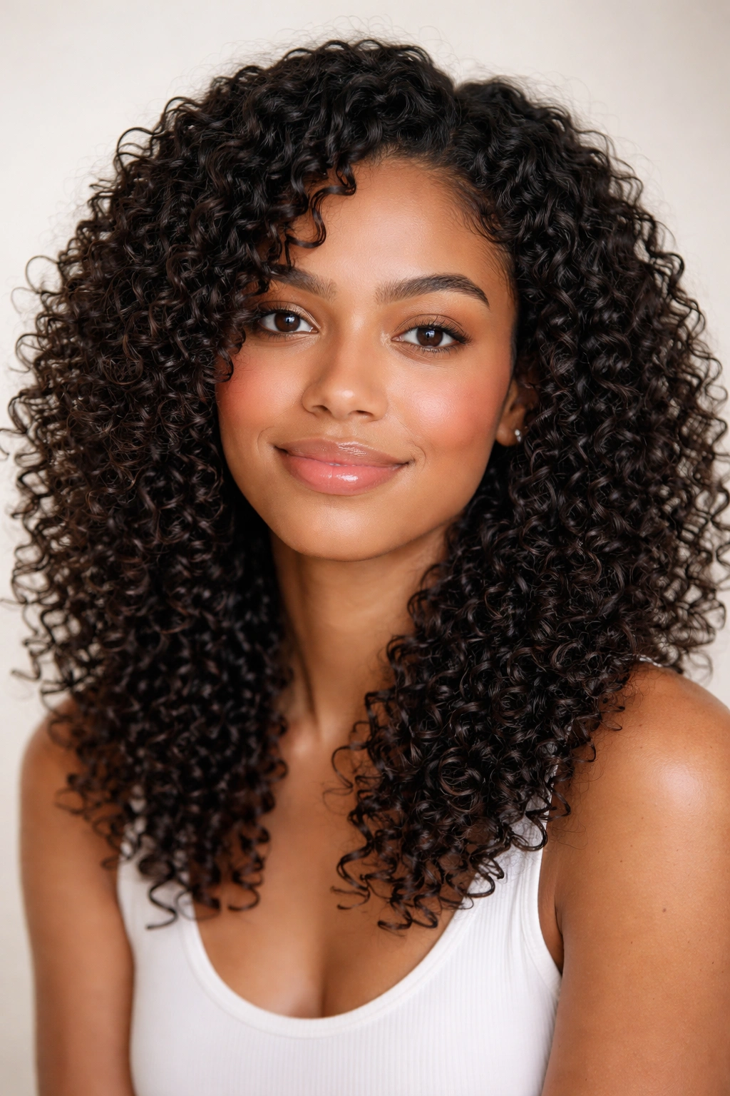 Defined wash-and-go curls with natural pattern and shine