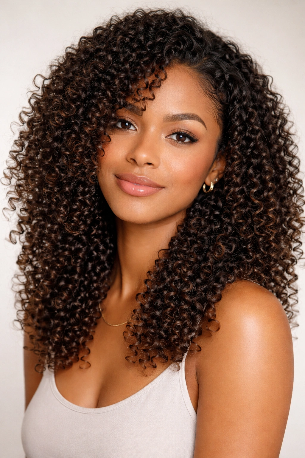 3c wash-and-go with layered curl definition close-up