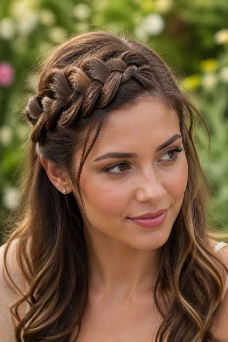 33 Half-Up French Braids for Heart-Shaped Faces