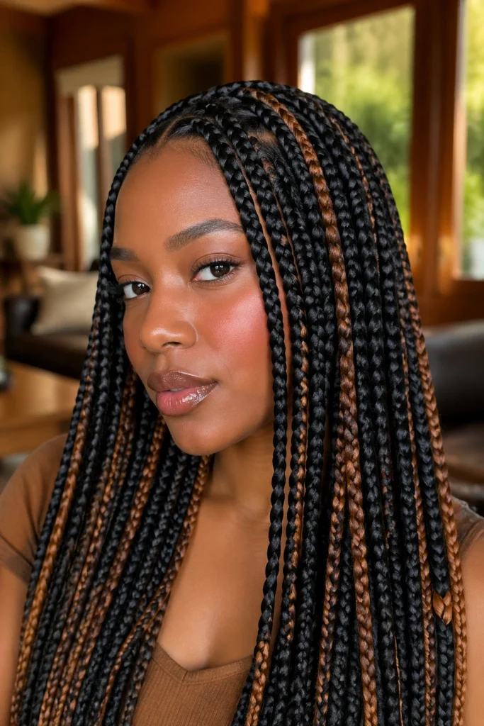 25 Medium Highlighted Box Braids