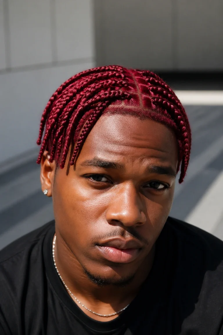 18 Red Box Braids for Men