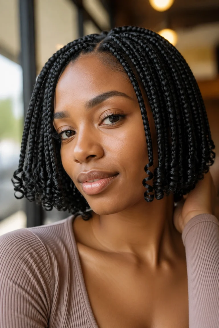20 Box Braids With Curly Ends for Black Women