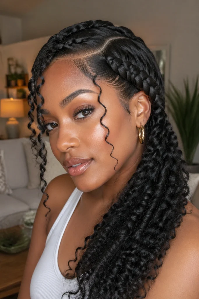 13 Side Rope Braids for 3B and 3C Curly Hair
