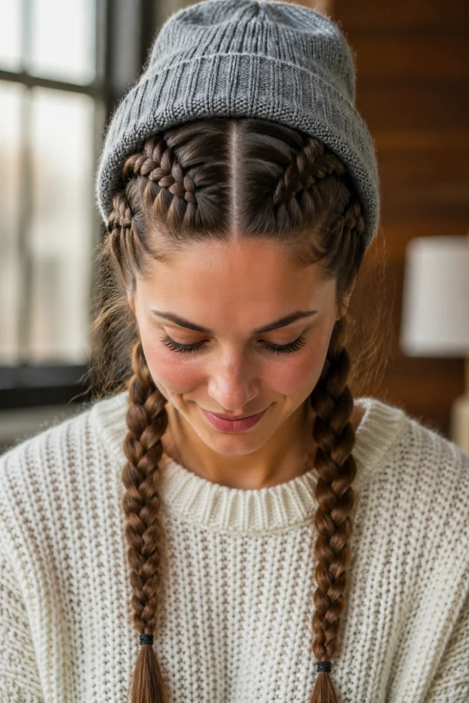 12 Winter Braids That Stay Put Under Beanies
