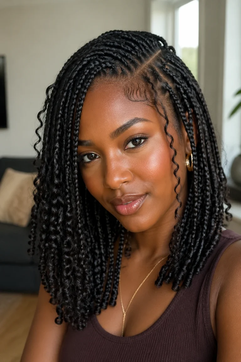 25 Medium-Length Goddess Box Braids