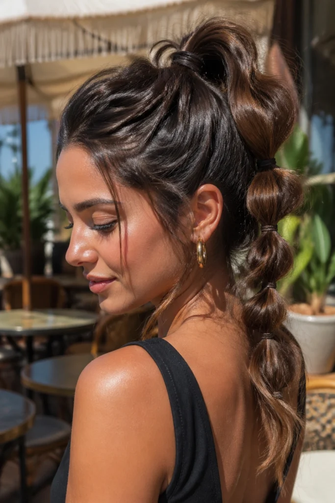 22 Messy Bubble Braids for Undone Texture