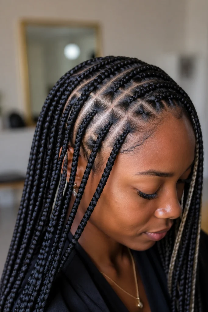 18 Blonde Peekaboo Knotless Box Braids