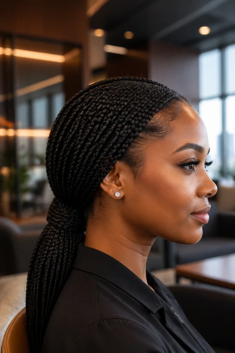15 Medium Box Braid Ponytails