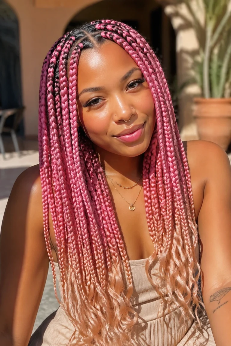 18 Jumbo Pink Box Braids
