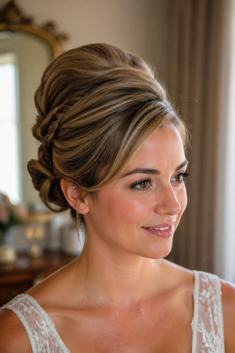 19 Beehive Braids for a 1960s Wedding Look
