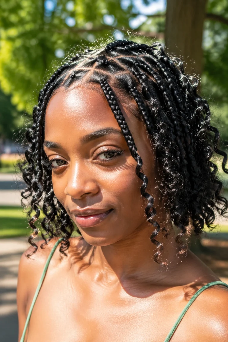 15 Short Boho Knotless Box Braids