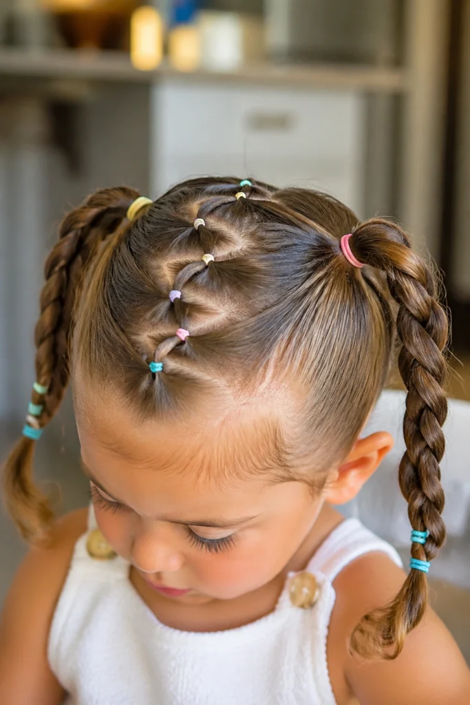 11 Rubber Band Braids for Toddler Birthdays