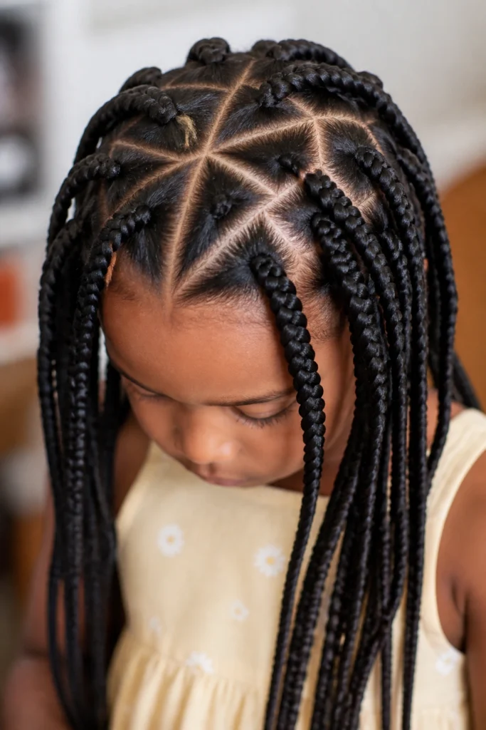 27 Kid Braids on Type 4C Natural Hair
