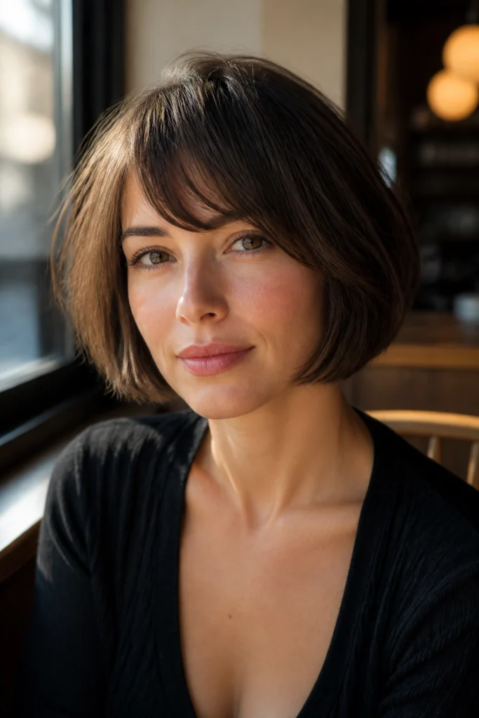 24 Short Layered Haircuts With Side Bangs
