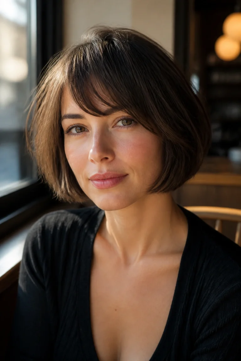 24 Short Layered Haircuts With Side Bangs