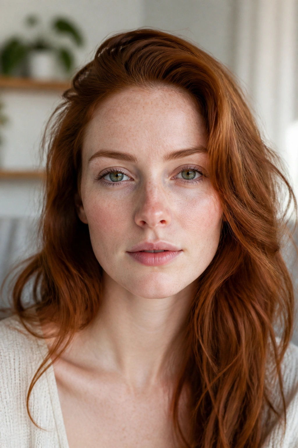 Close-up portrait showing pale skin undertone in natural light